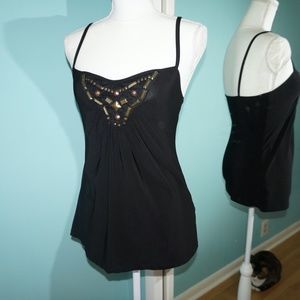 Charlotte Russe S jeweled black cami